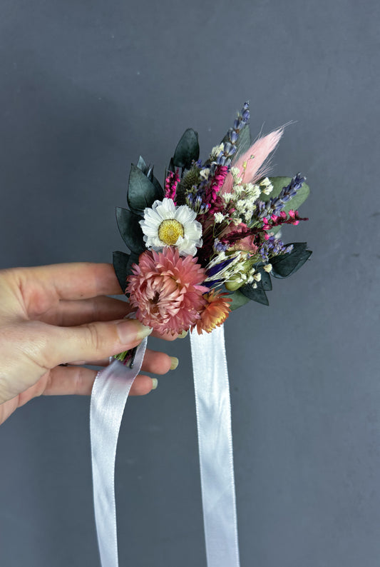 Dahlia wrist corsage