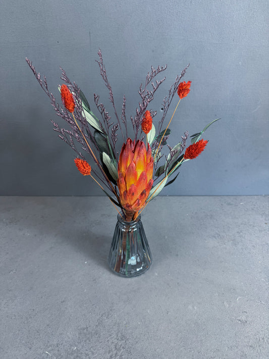 Opal dried flower bud arrangement