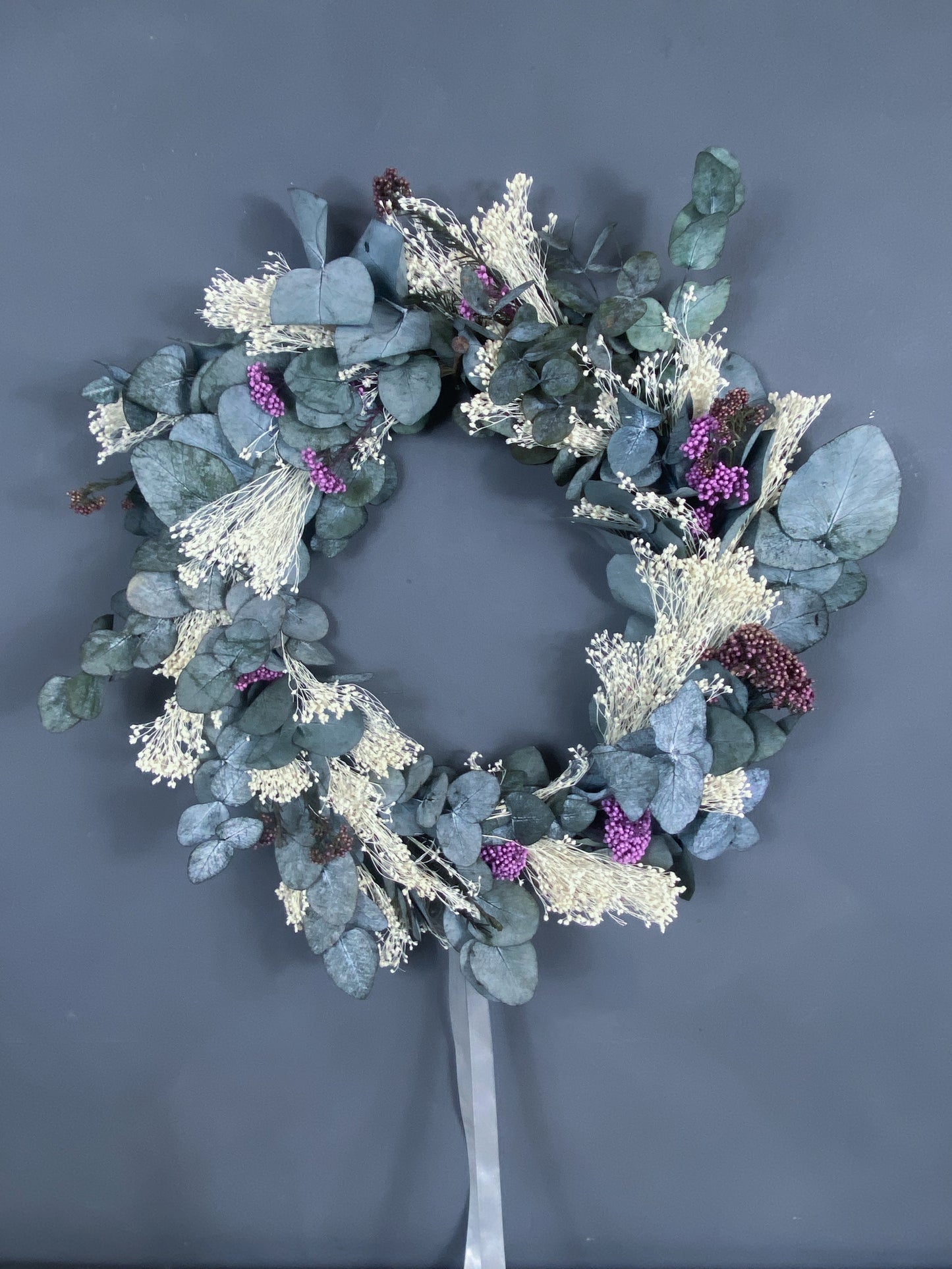 Dried flower Christmas wreath
