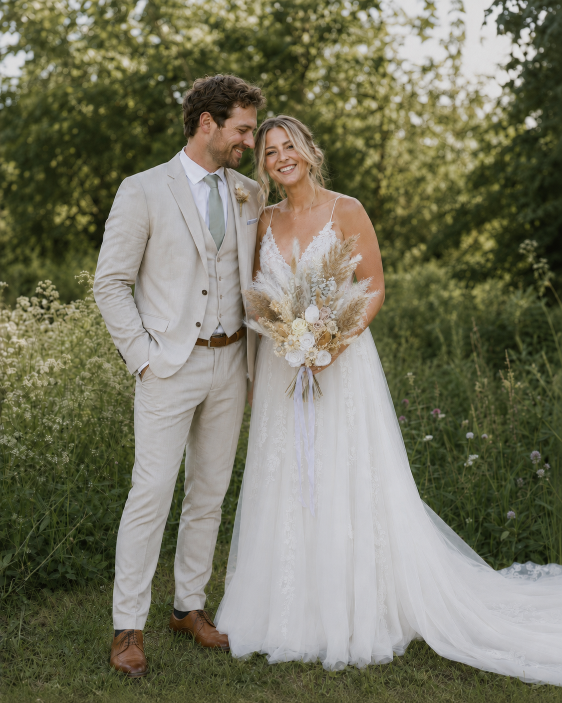 Orla dried flower bridal bouquet