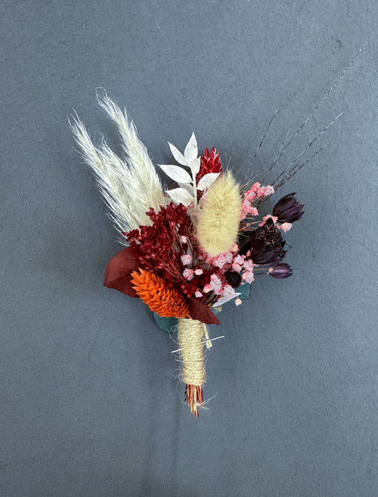 Jenni dried flower buttonhole