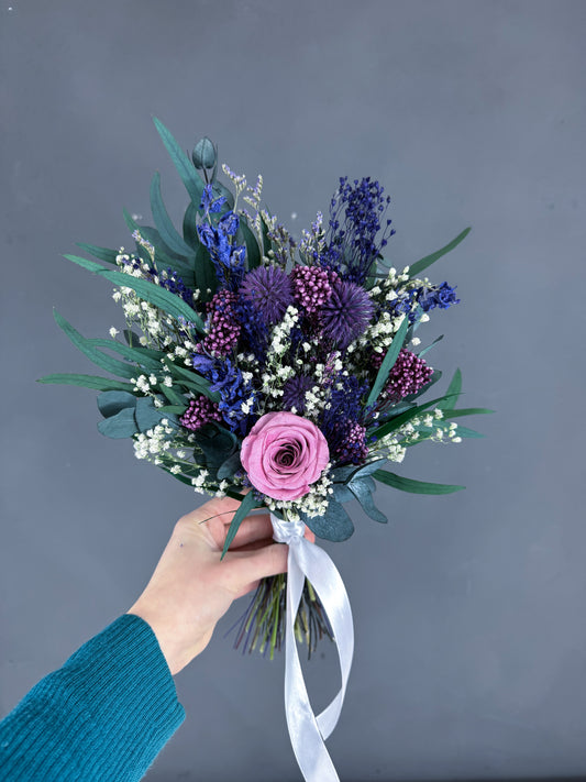 Amalie dried flower bridesmaid bouquet