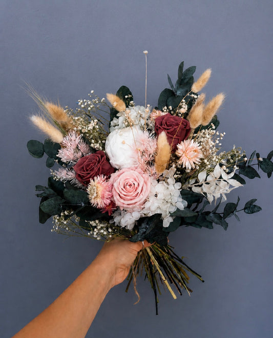 Ophelia dried flower bridal bouquet
