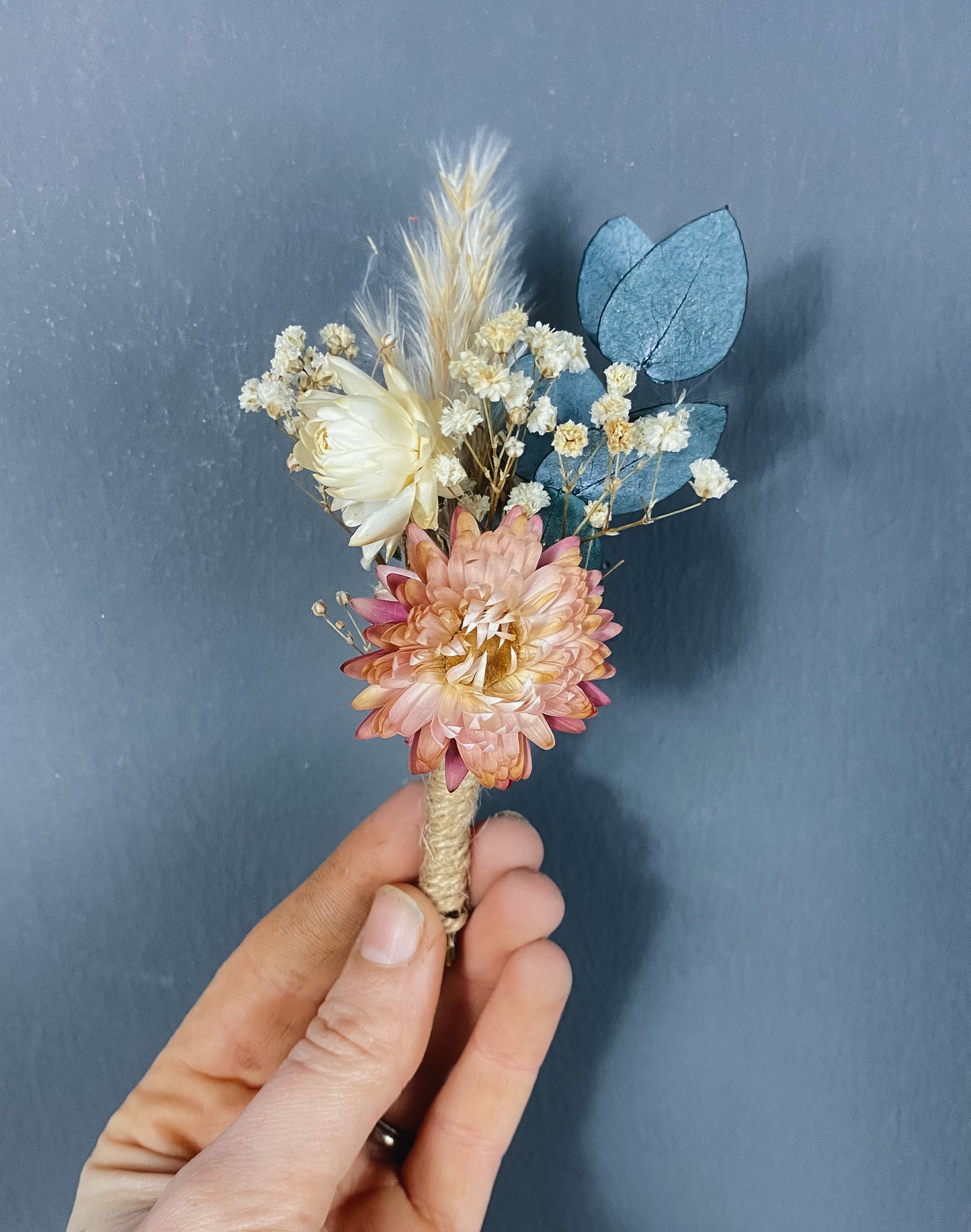 Lyra Dried Flower Buttonhole