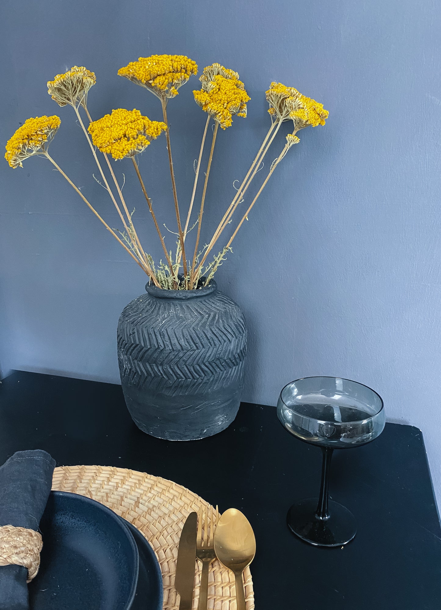 Dried Achillea - Natural Yellow