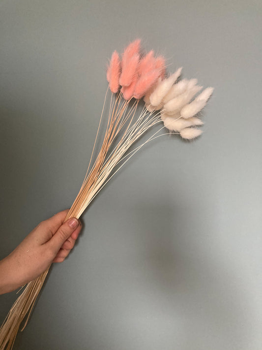 Bunny tails - mixed pink & white