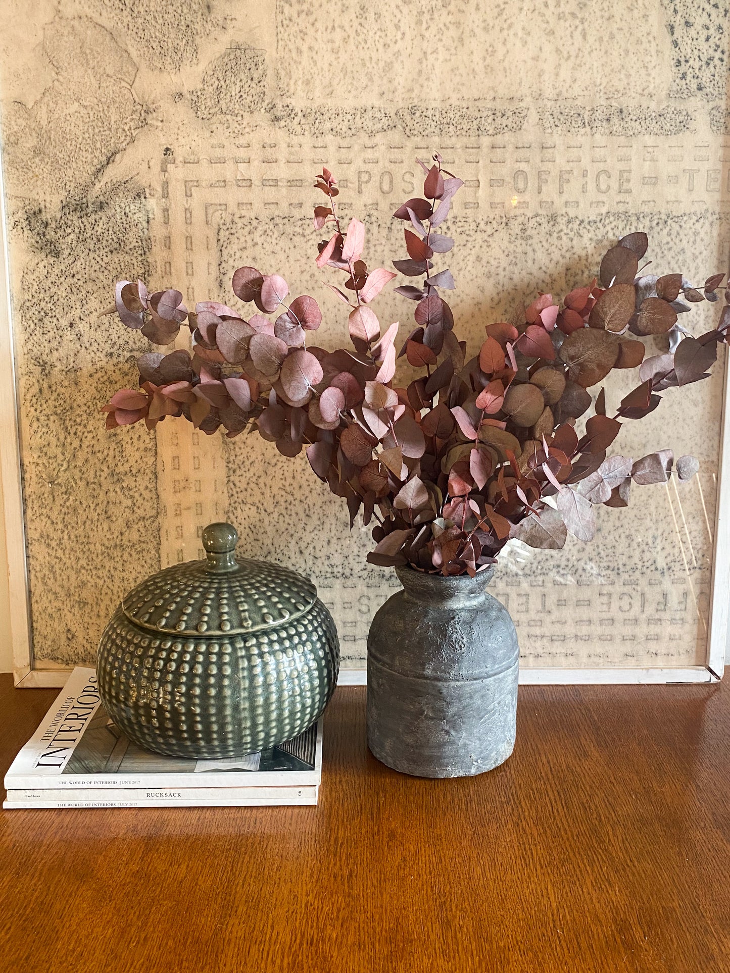 Preserved Eucalyptus Bouquet - Red