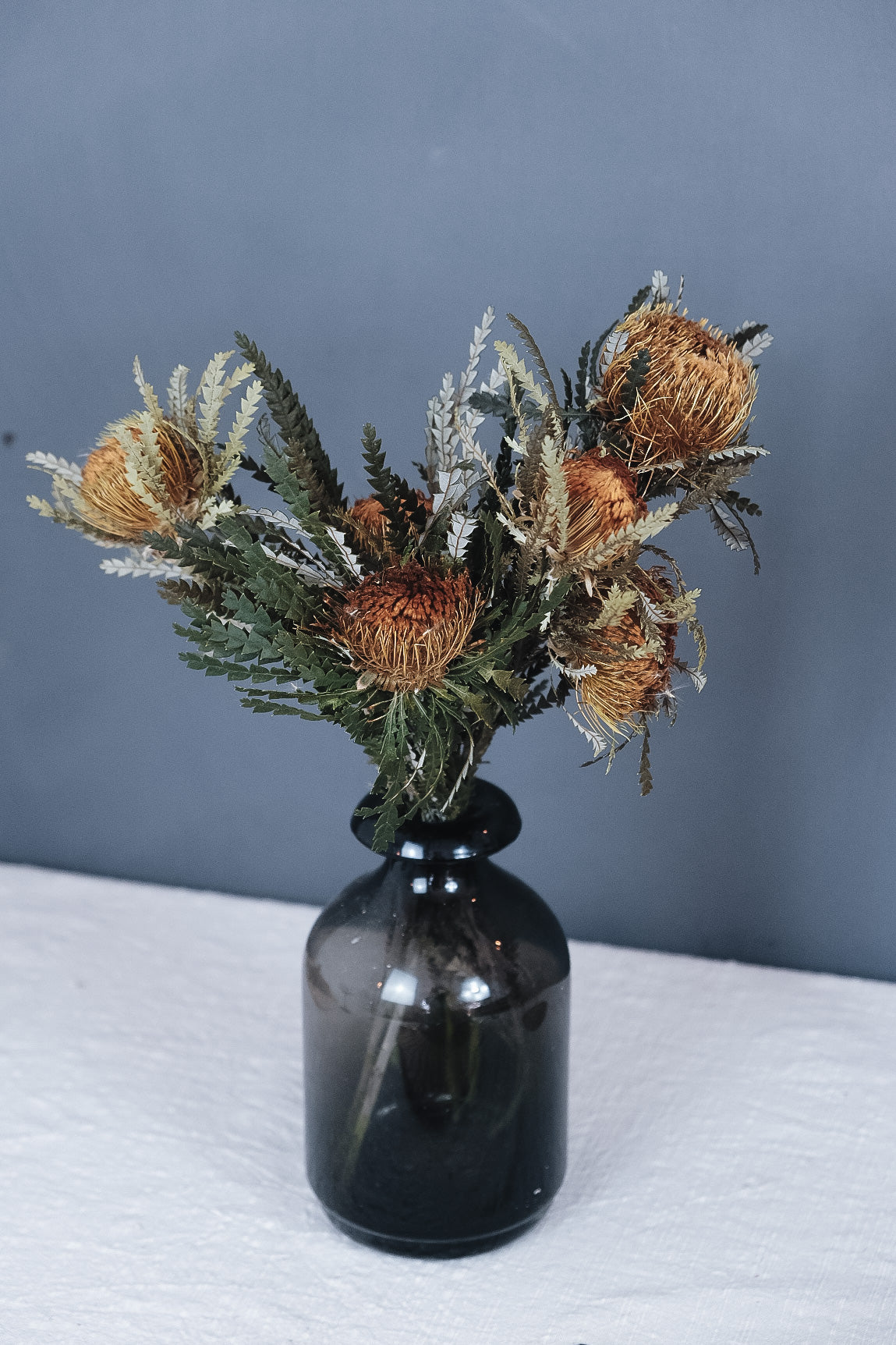 Dried Banksia Dryandra Flowers - orange
