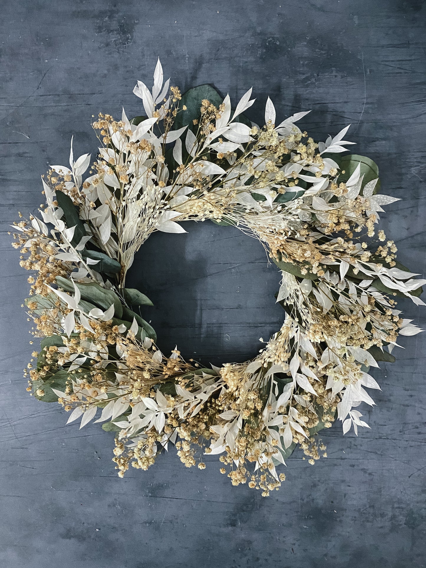 Lily Dried Flower Christmas Wreath
