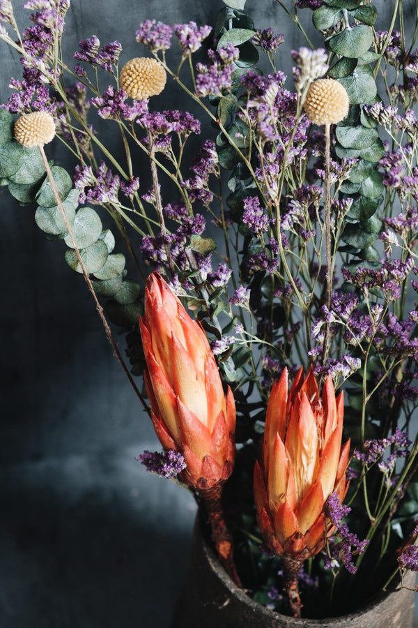 Delilah Jewel Toned Eucalyptus Dried Flower Bouquet / DRIED flowers UK