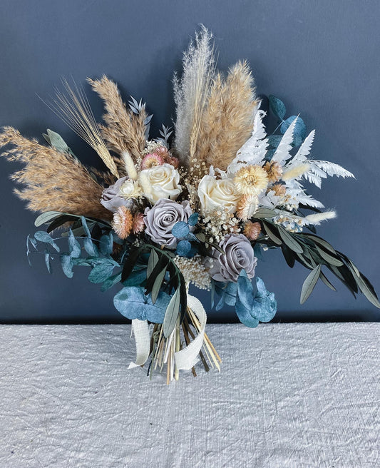 Bella dried flower bridal bouquet